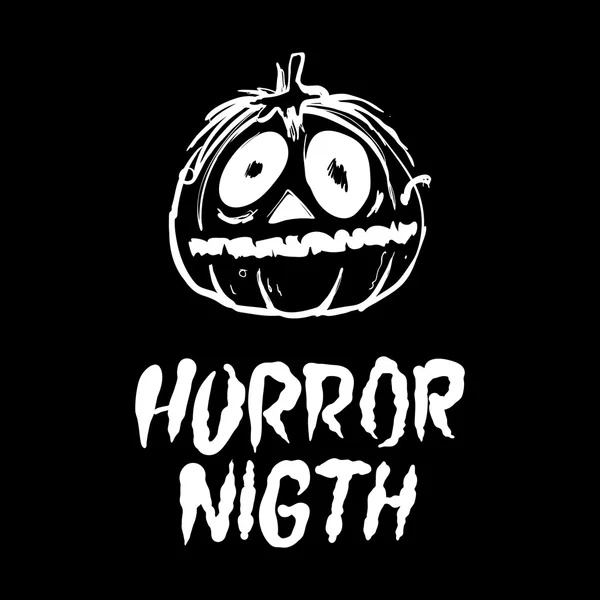 Szablon Halloween party Design, z dyni i miejsce na tekst. Horror noc — Wektor stockowy