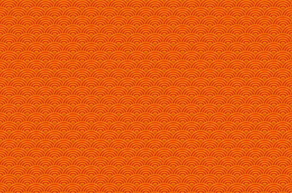 Chinese oranje naadloze patroon dragon vis schubben eenvoudig naadloze patroon natuur achtergrond met Japanse golfpatroon cirkel vector korean — Stockvector