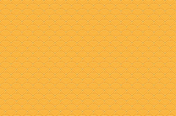 Chinesisch orange nahtlose Muster Drachenfischschuppen einfache nahtlose Muster Natur Hintergrund mit japanischen Welle Kreis Muster Vektor Koreanisch — Stockvektor