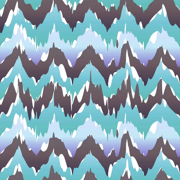 Nahtlose Ikat Chevron Hintergrundmuster blauer Vektor kühl frisch — Stockvektor