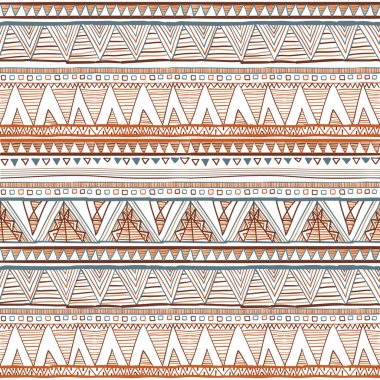 Geometrik etnik seamless modeli. Aztek arka plan. Dijital veya ambalaj kağıdı. vektör etnik sorunsuz kahverengi