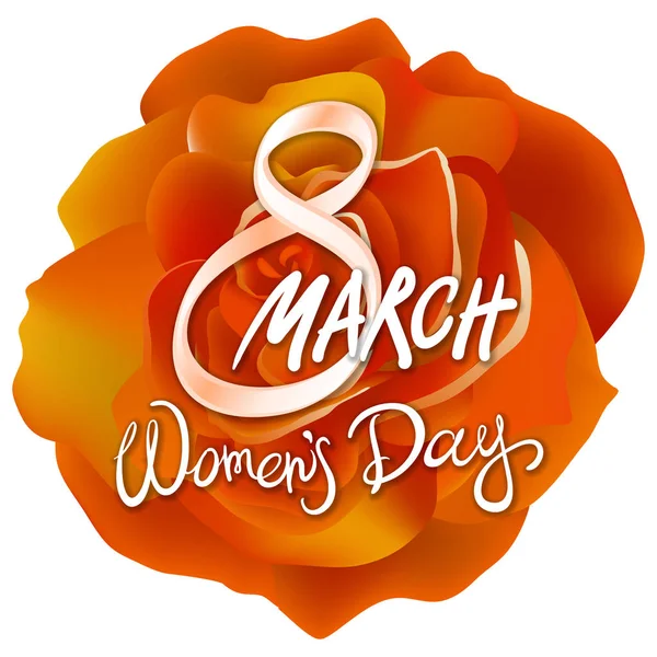 8 marzo día de las mujeres. fondo rosa naranja — Archivo Imágenes Vectoriales