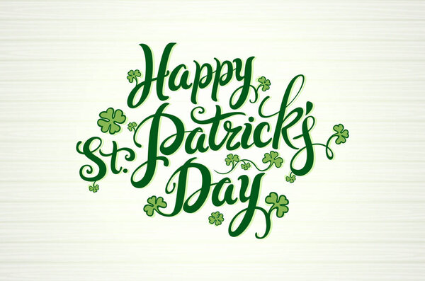 Green Vector Happy Saint Patricks Day design. буквенная типография. Значок на пивном фестивале
