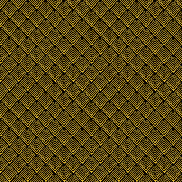 Goldene Textur. nahtlose geometrische Muster. Hintergrund. Vektorraute. Abstrakt — Stockvektor