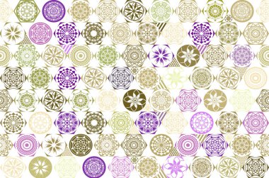 Kahverengi pembe ve beyaz süsler, geometrik desenler vektör sorunsuz patchwork arka plan,