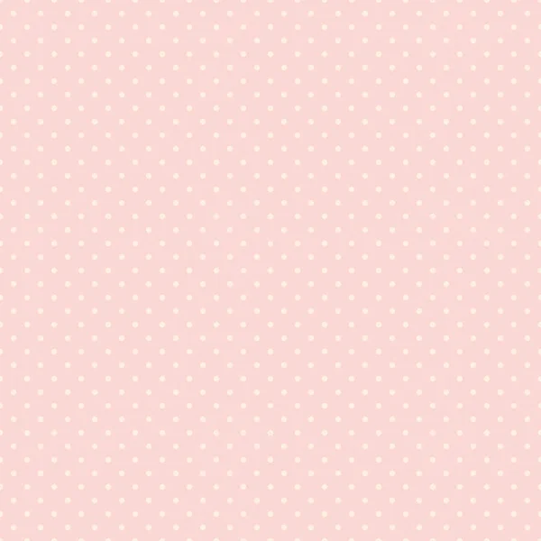 Polka dot naadloos patroon. Witte stippen op roze achtergrond. Goed voor het ontwerp van inpakpapier, trouwuitnodigingen en wenskaarten. — Stockvector