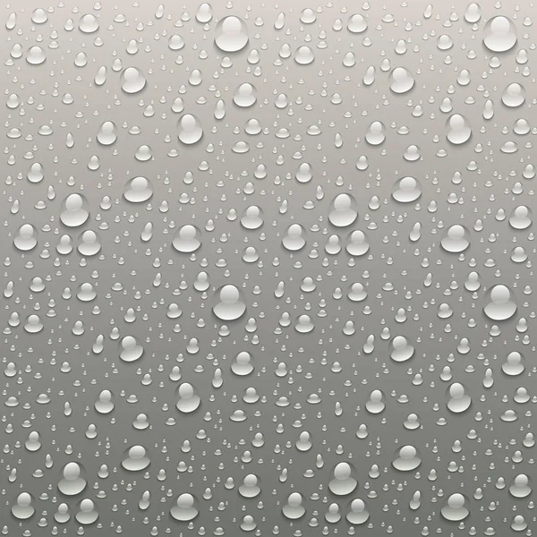 gri bir arka plan üzerinde Su damlacıkları vektör