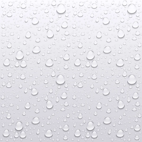 Vettore gocce d'acqua su vetro. gocce di pioggia sulla finestra trasparente — Vettoriale Stock