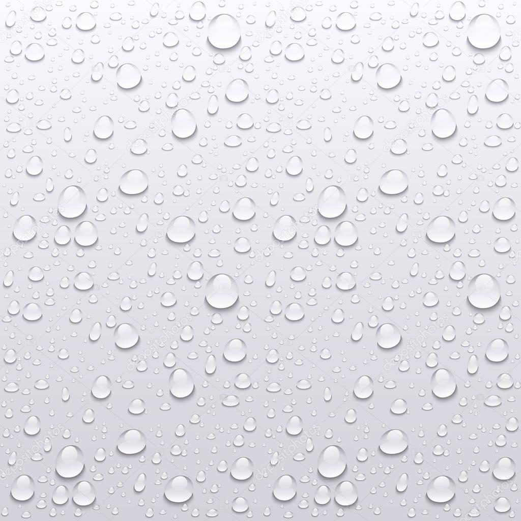 vector Water drops on glass. rain drops on clear window