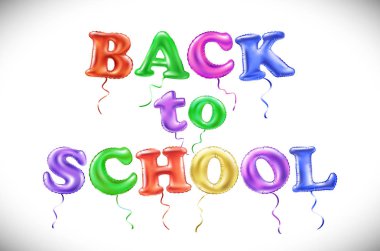 Beyaz zemin üzerine okula geri ifade. Yazı. Renk sanat. T-shirt tasarımı, afişi, web tasarım, yazdırma için el yazısı sembolü