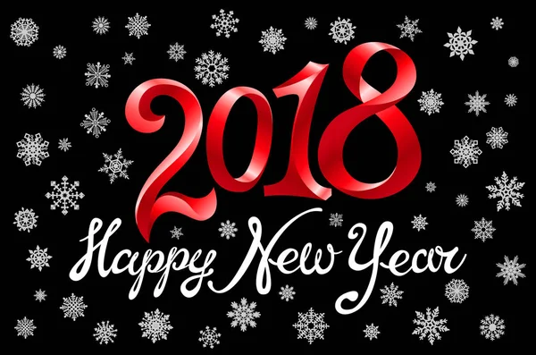 2018 frohes neues Jahr Hintergrund für Ihre saisonalen Flyer und Grußkarten oder Weihnachtseinladungen — Stockvektor