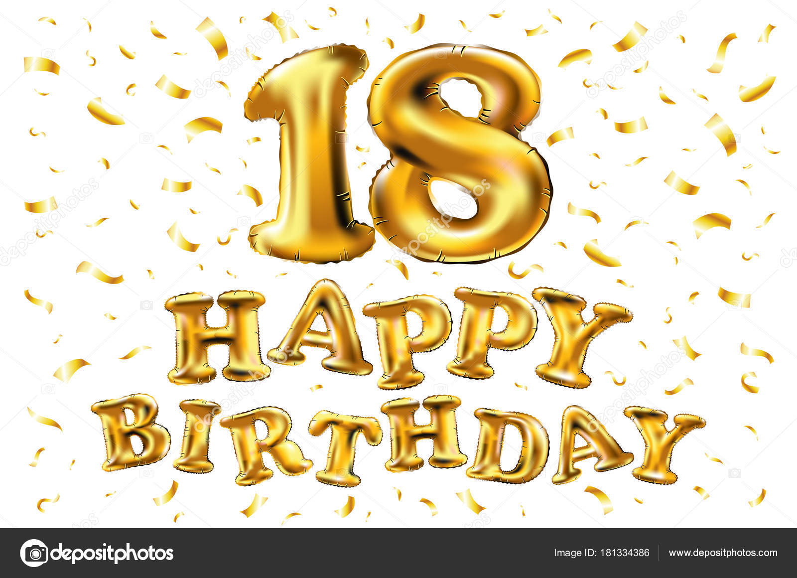 https depositphotos com 181334386 stock illustration 18th birthday celebration with gold html