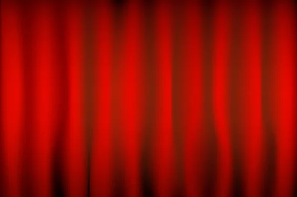 Vector Theater red curtain with spot lighting — Stock Vector