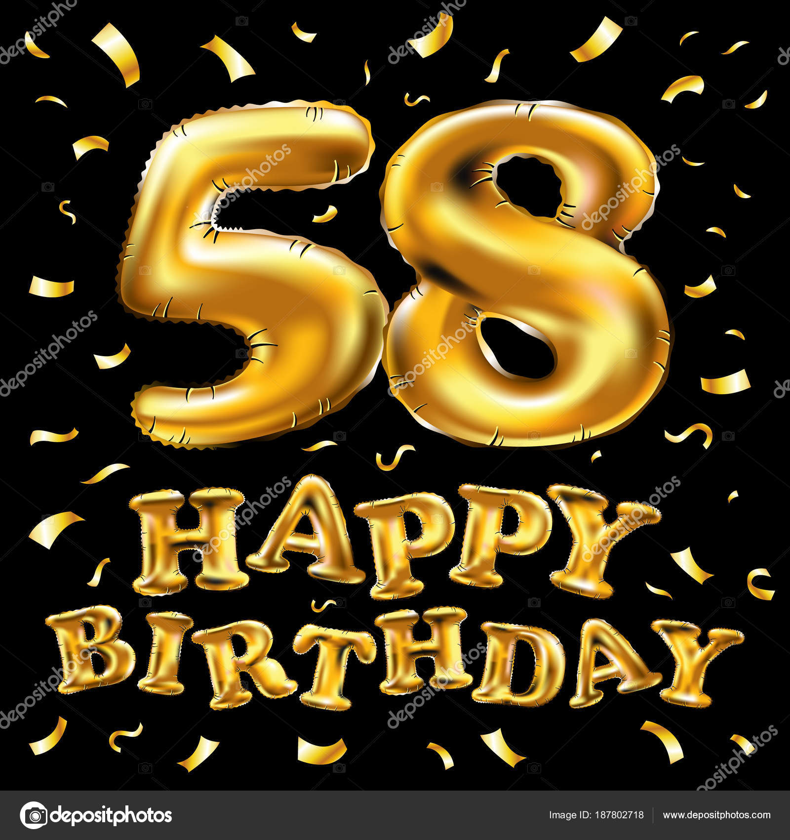 58 Ans Anniversaire Images Vectorielles 58 Ans Anniversaire Vecteurs Libres De Droits Depositphotos