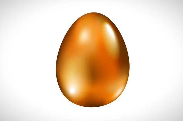 Vector aislado naranja huevo de Pascua sobre fondo blanco — Archivo Imágenes Vectoriales
