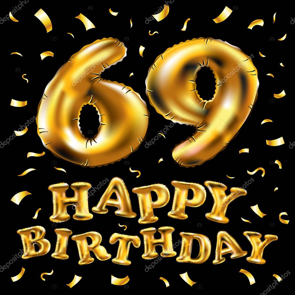 Открытка с днем рождения 69 лет, картинки