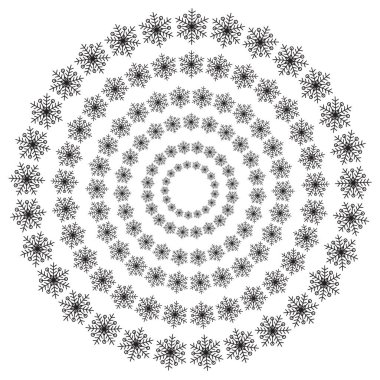 Farklı el çizimleri kar taneleri desenli fırça Mutlu Noeller - Vektör Eps10.