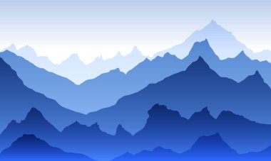 dağların 10 illüstrasyon arkaplan görüntüsü mavi - vektör