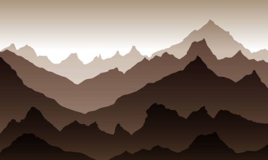 dağların 10 illüstrasyon arkaplan görüntüsü kahverengi - vektör