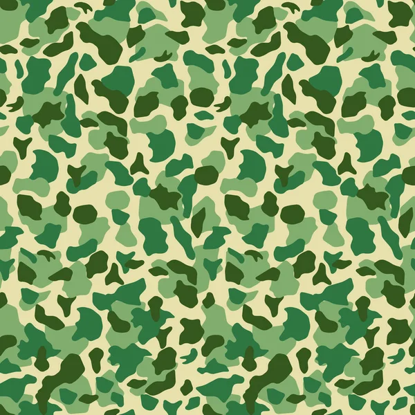 Nahtloses Grünes Tarnmuster Khaki Textur Vektorillustration Camo Print Hintergrund Abstrakter — Stockvektor