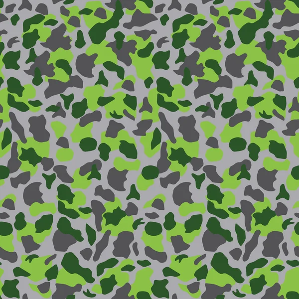 Patrón Sin Costura Camuflaje Caqui Colores Verde Plata Negro Puntos — Vector de stock