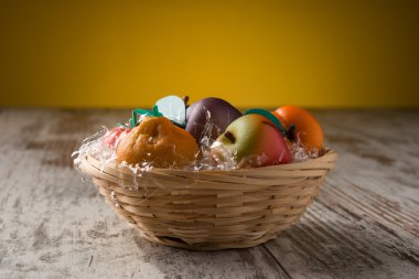 tipik çeşitli İtalyan şeker meyve şekilli 