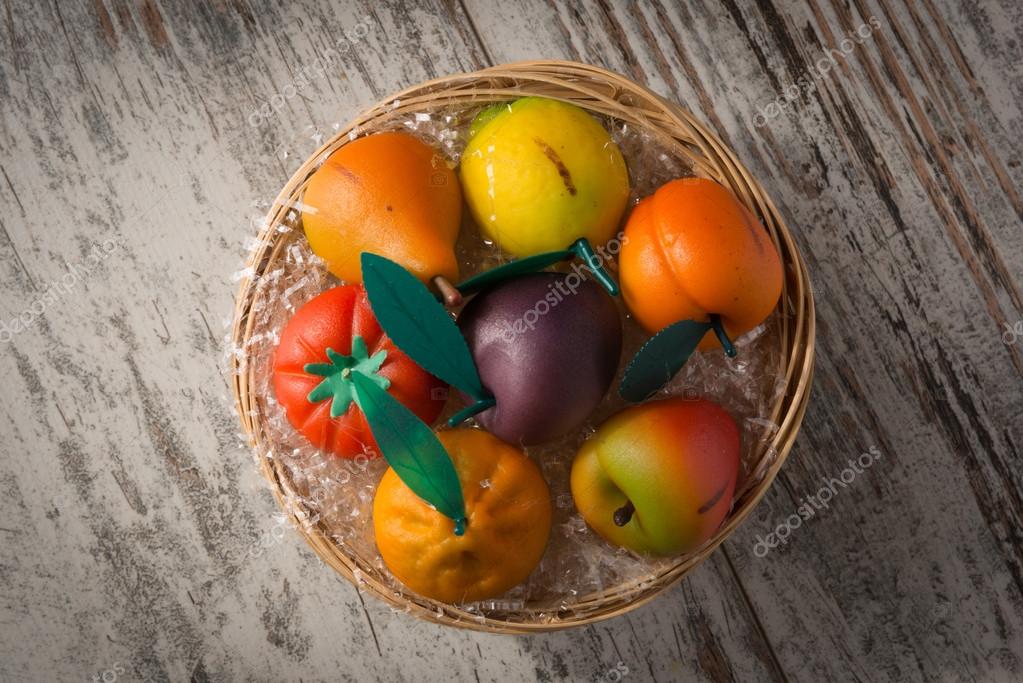 Typical assorted Italian candy shaped fruit — Stock Photo © vpardi 127196778
