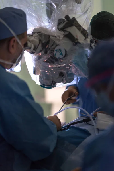 Detalhe Uma Operação Cirúrgica Sala Cirurgia Hospital — Fotografia de Stock