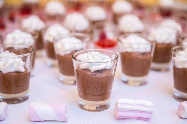 Pudding und Desserts Fingerfood — Stockfoto