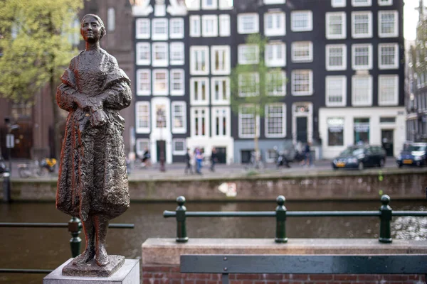 Hollanda Amsterdam Sokakta Heykel — Stok fotoğraf