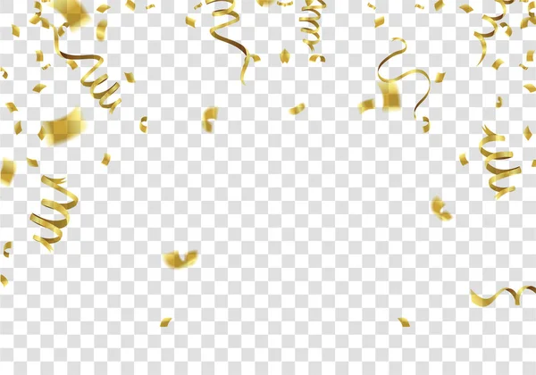 Soyut arka plan altın konfetisi. vektör arkaplan kutlaması — Stok Vektör