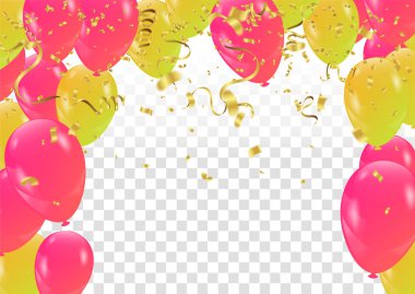 Cadılar Bayramı arka planda uçan balonlar ile vektör