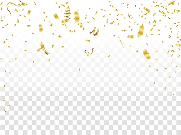 Abstracte achtergrond viering goud confetti. vectorachtergrond — Stockvector