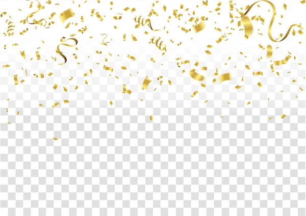 Celebração de fundo abstrato ouro confetti. fundo vetorial — Vetor de Stock