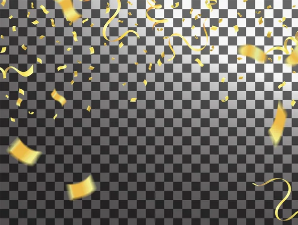 Φωτεινό χρυσό τετράγωνο σχήμα κομφετί απομονώνονται σε φόντο — Διανυσματικό Αρχείο