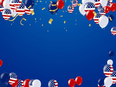 4 Temmuz 'da. 4 Temmuz bayram afişi, Kutlama Bayrağı. 