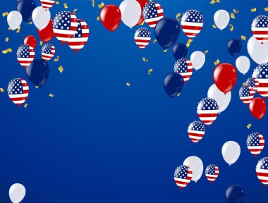 4 Temmuz 'da. 4 Temmuz bayram afişi, Kutlama Bayrağı. 