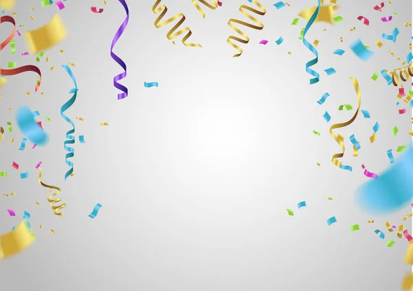 Joyeux anniversaire. Bordure de ballon d'hélium coloré réaliste — Image vectorielle