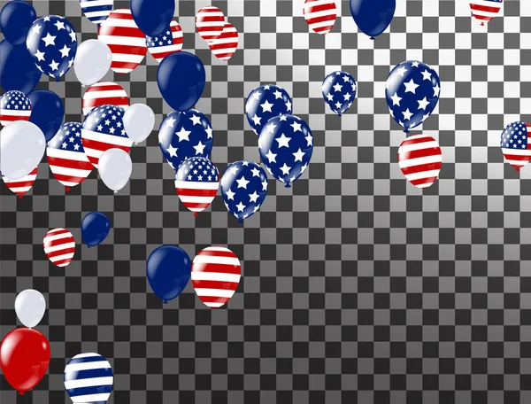 Joyeux 4 juillet bannière de vacances. USA Fête de l'Indépendance — Image vectorielle