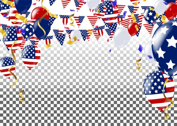 Fourth of July. 4th of July holiday banner. USA Independence Day — 스톡 벡터
