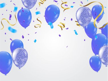 Birçok Düşen Renkli Minik Konfeti ve Kurdele Trans 'ta izole edildi