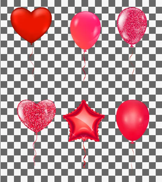 Balloons and confetti party background, concept design. Celebrat — 스톡 벡터