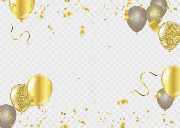 Celebration background template ribbon. Gold sparkles. Elegant s — 스톡 벡터