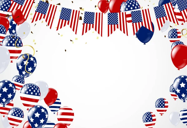 American President Day background of stars flying. Holiday confe — 스톡 벡터
