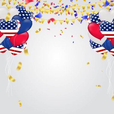 Bağımsızlık günü ABD satış banner şablon tasarım