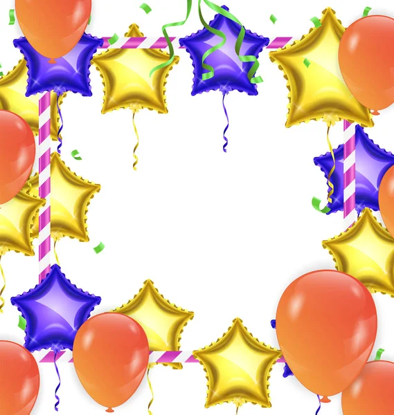 Bunte Luftballons alles Gute zum Geburtstag auf background.vector — Stockvektor