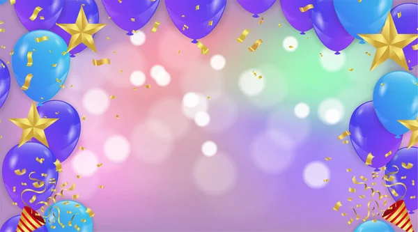 Abstract vector background with bokeh effect and Vector party ba — 스톡 벡터