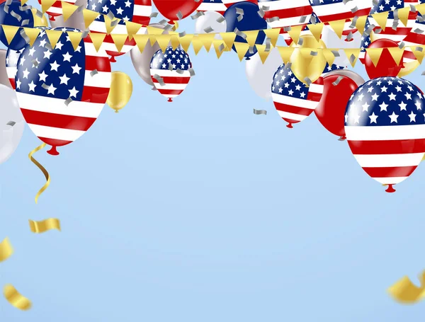 Feliz Día de la Independencia. de EE.UU. con texto sobre fondo retro. Estados Unidos — Vector de stock