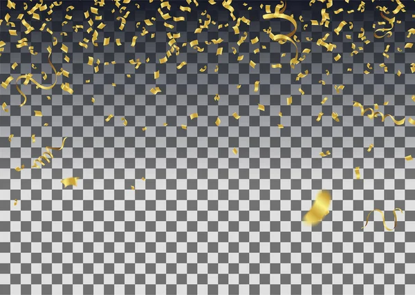 Abstract background celebration gold confetti. vector background — Stock Vector