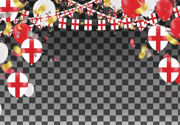 England Balloons with Countries flag of national England flag — стоковий вектор